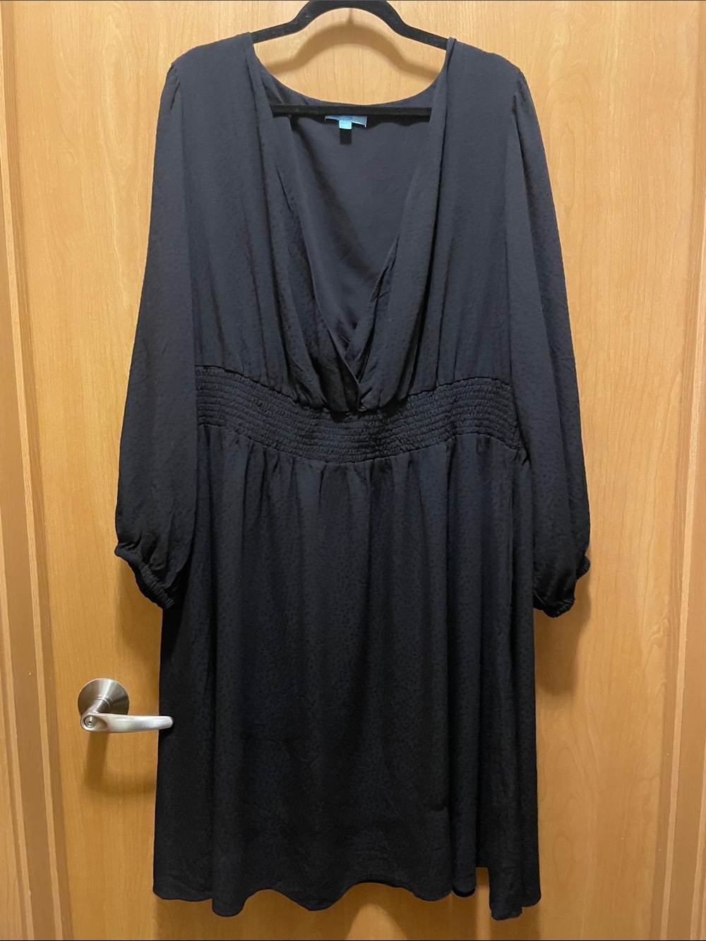 Draper James Black Long Sleeve Mini Dress